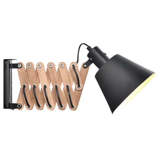 [HALO-732456] HALO DESIGN 732456 | VINTAGE WALL LAMP BLACK / OILED WALLNUT IP20