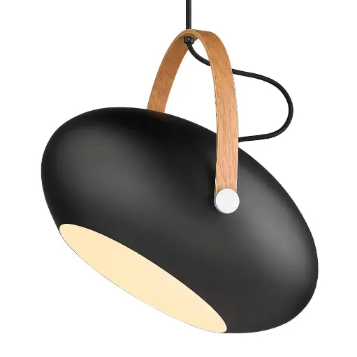 [HALO-734382] HALO DESIGN 734382 | D.C PENDANT Ø40 E27, BLACK / OAK IP20