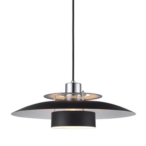 [HALO-990259] HALO DESIGN 990259 | SØRUP PENDANT Ø40 BLACK/CHROME IP20