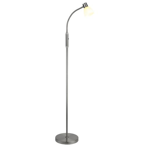 [HALO-736898] HALO DESIGN 736898 | HUDSON FLOOR L. LED 1L G9, OPAL GLASSS / STEEL 3000K IP20