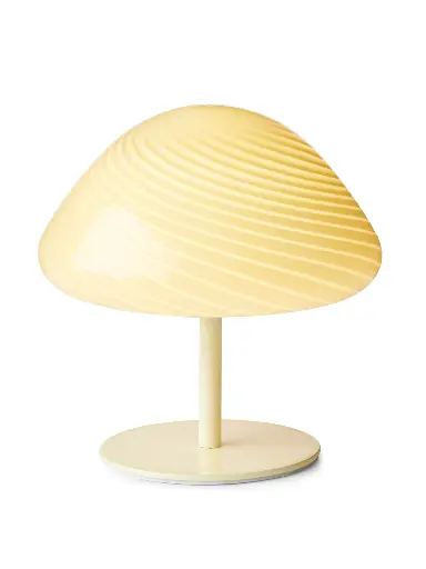[HALO-747016] HALO DESIGN 747016 | MINI MUSH TABLE LAMP, GLASS HEAD CREAM, METAL BASE BLACK IP20