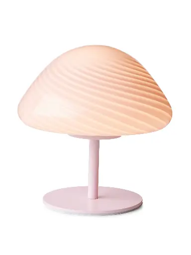 [HALO-747047] HALO DESIGN 747047 | MINI MUSH TABLE LAMP, GLASS HEAD, METAL BASE ROSE IP20