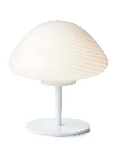 [HALO-746996] HALO DESIGN 746996 | MINI MUSH TABLE LAMP, GLASS HEAD, METAL BASE WHITE IP20