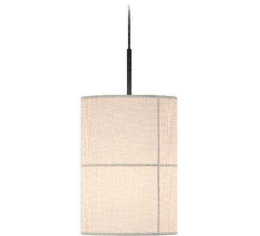 [ROB-01742] ROBIN LAMPS 01742 | RANIA PENDANT 28 - MAT BLACK STRUCTURE AND WHITE CREAM SHADE