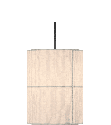 [ROB-01773] ROBIN 01773 | RANIA PENDANT 38 - MATTE BLACK STRUCTURE AND WHITE CREAM SHADE