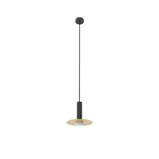 [ROB-04569] ROBIN 04569 | REINA PENDANT - MATTE BLACK AND MATTE POLISHED BRASS