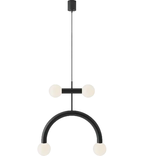 [ROB-00189] ROBIN LAMPS 00189 | RIGOBERTA PENDANT DUO CURVED - MAT BLACK