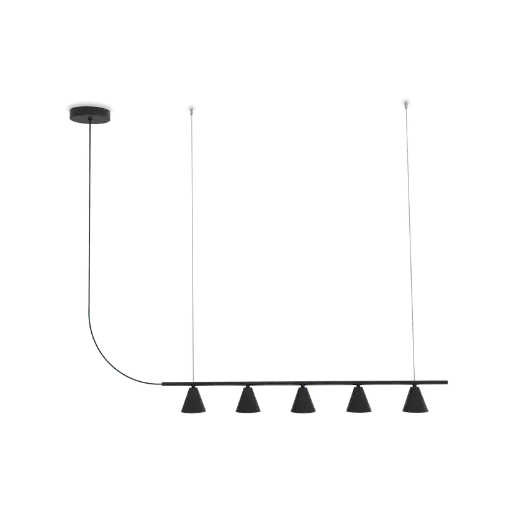 [ROB-04064] ROBIN LAMPS 04064 | RIMINI PENDANT CHANDELIER LINEAR 2700K - MAT TERRACOTTA RED