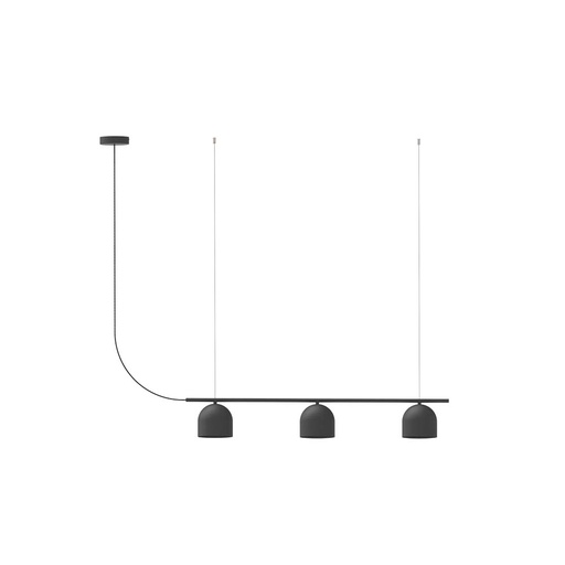 [ROB-02831] ROBIN 02831 | RIO PENDANT CHANDELIER LINEAR 3 - MATTE BLACK
