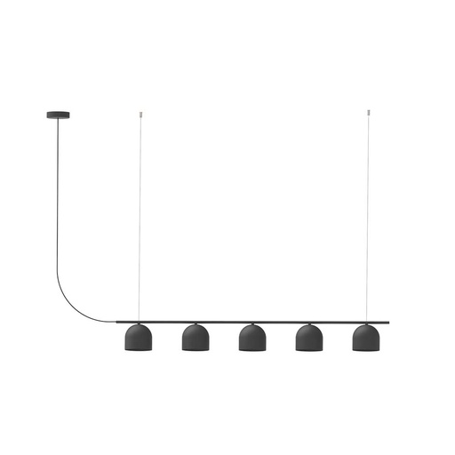 [ROB-02879] ROBIN 02879 | RIO PENDANT CHANDELIER LINEAR 5 - MATTE BLACK