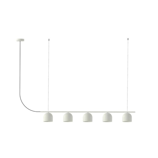 [ROB-02886] ROBIN 02886 | RIO PENDANT CHANDELIER LINEAR 5 - MATTE WHITE