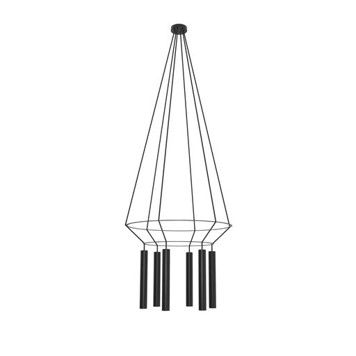[ROB-03401] ROBIN 03401 | ROSE PENDANT CHANDELIER CIRCULAR 40 - MATTE BLACK