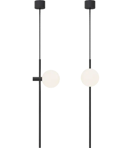 [ROB-00592] ROBIN 00592 | ROXANNE PENDANT NORTH - MATTE BLACK