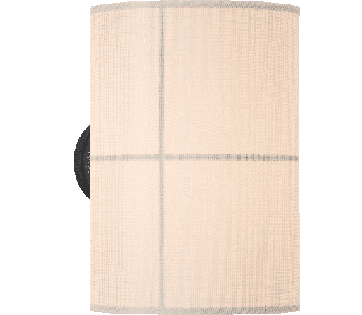 [ROB-01834] ROBIN LAMPS 01834 | RANIA WALL 28 - MAT BLACK STRUCTURE AND WHITE CREAM SHADE