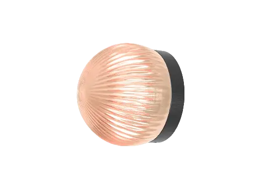 [ROB-01353] ROBIN LAMPS 01353 | ROI WALL CEILING SIMPLE - BLACK BASE AND TRANSPARENT FUMME GLASS