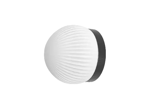 [ROB-01360] ROBIN 01360 | ROI WALL CEILING SIMPLE - BLACK BASE AND OPAL WHITE GLASS