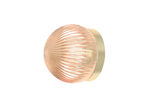 [ROB-01636] ROBIN LAMPS 01636 | ROI WALL CEILING SIMPLE - MAT POLISHED BRASS BASE AND TRANSPARENT FUMME GLASS