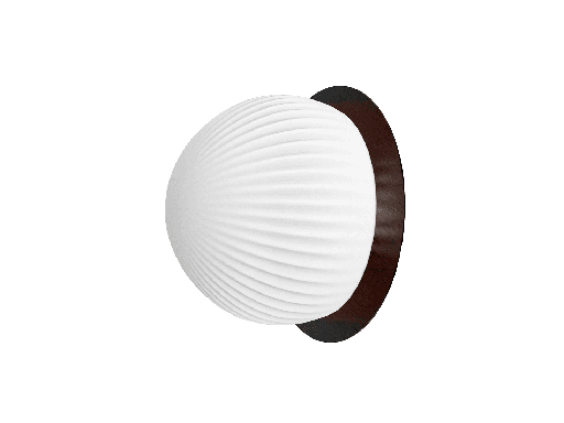 [ROB-02732] ROBIN 02732 | ROI WALL CEILING DISC - BLACK BASE AND OPAL WHITE GLASS