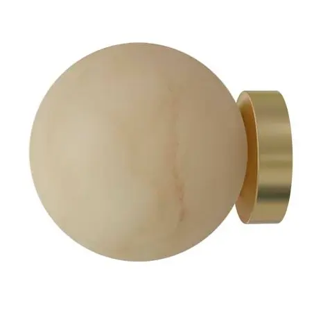 [ROB-06631] ROBIN 06631 | ROYAL WALL SIMPLE - MATTE POLISHED BRASS BASE AND ALABASTER SPHERE