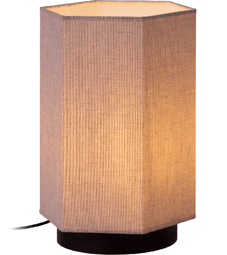 [ROB-01926] ROBIN 01926 | ROXI TABLE - MATTE BLACK BASE AND WHITE CREAM SHADE