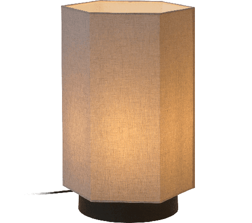 [ROB-01919] ROBIN LAMPS 01919 | ROXI FLOOR 33 - MAT BLACK BASE AND WHITE CREAM SHADE