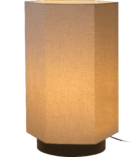 [ROB-01902] ROBIN LAMPS 01902 | ROXI FLOOR 45 - MAT BLACK BASE AND WHITE CREAM SHADE