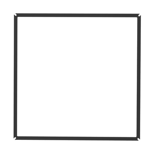 [ROB-03548] ROBIN 03548 | ROSE PENDANT CHANDELIER SQUARE 45 - MATTE BLACK