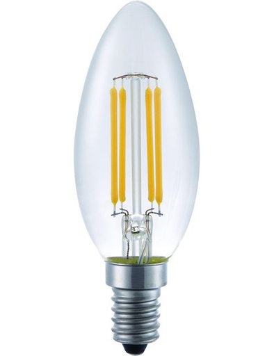 [SPL-LX023840309-1] SPL LIGHTING LX023840309-1 | LED E14 FILAMENT CANDLE C35X95MM 230V 350LM 4W 2200K 922 360° AC CLEAR DIMMABLE