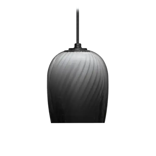 [ROB-07362] ROBIN 07362 | BRUMA PENDANT - GRADIENT SMOKED GLASS AND WHITE RECYCLED PLA