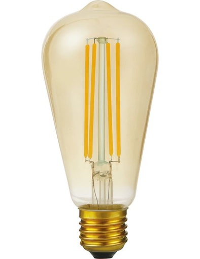 [SPL-LT276447005] SPL LIGHTING LT276447005 | LED E27 FILA RUSTIKA ST64X140 230V 470LM 4.7W 922 AC GOLD DIM